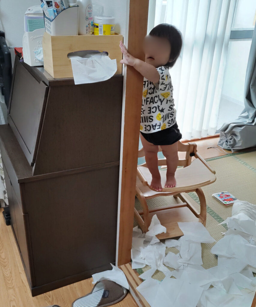 頭を使ったいたずらが増える２歳間近